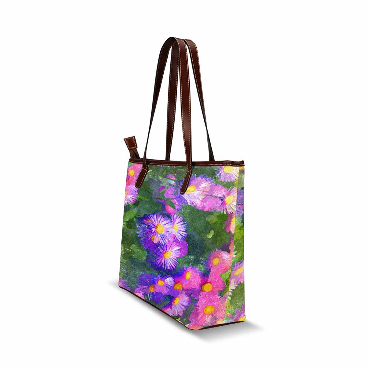 Classic Fabric handbag, watercolor floral, design 3