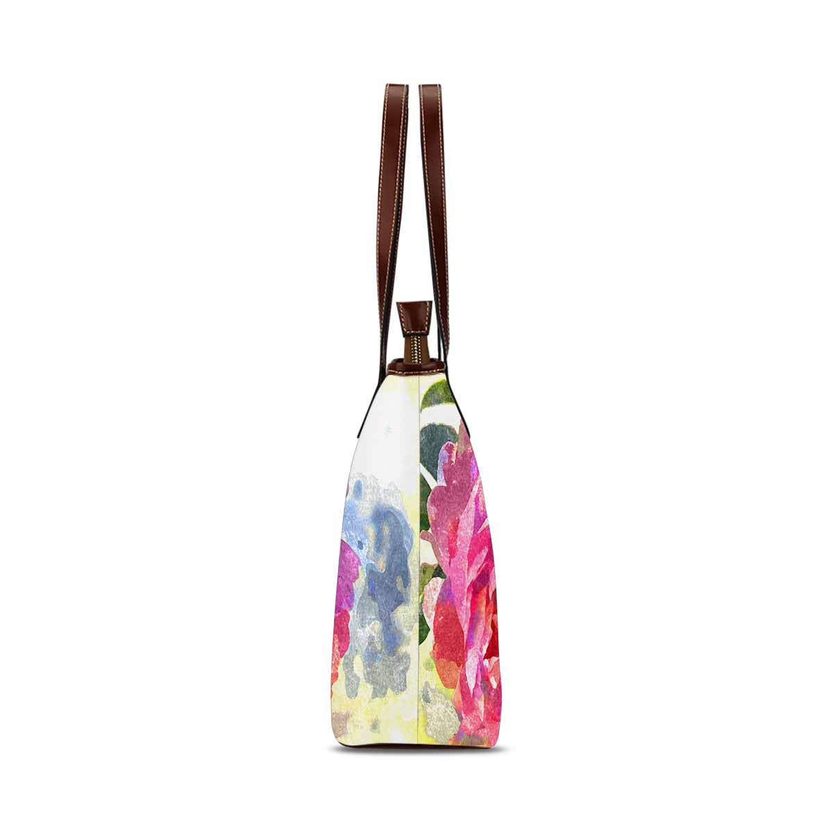 Classic Fabric handbag, watercolor floral, design 159