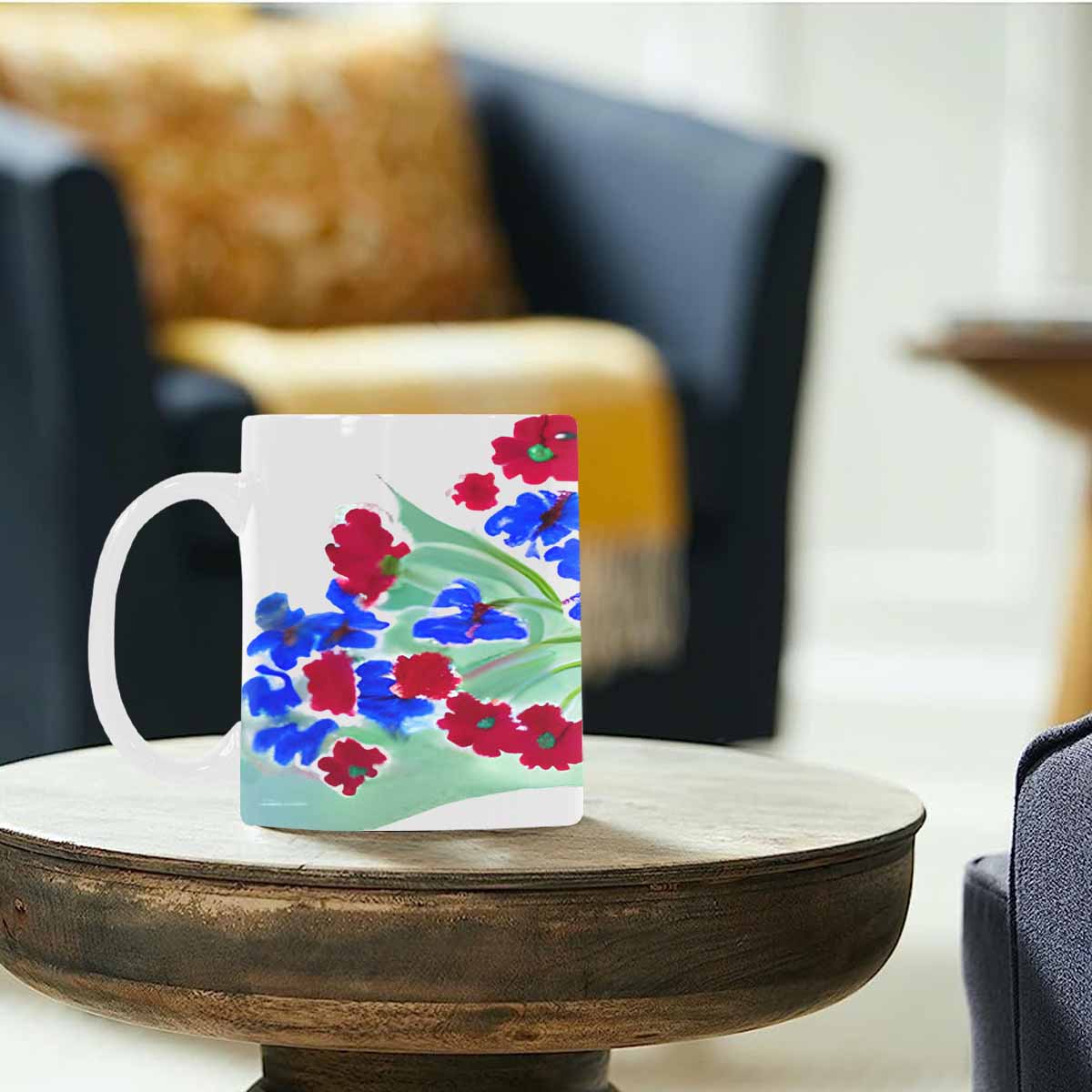 Quality Mug, coffee mug, tea cup, Bright florals, Set 1A, Design 110