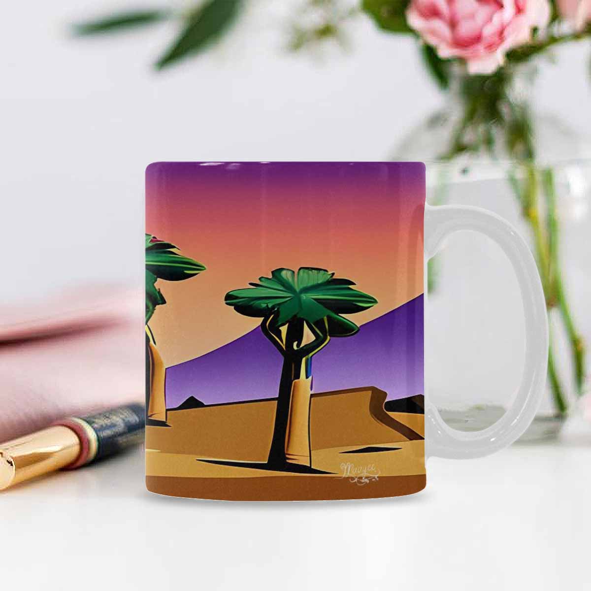 Coffee Mug, tea cup, desert scene, design 46