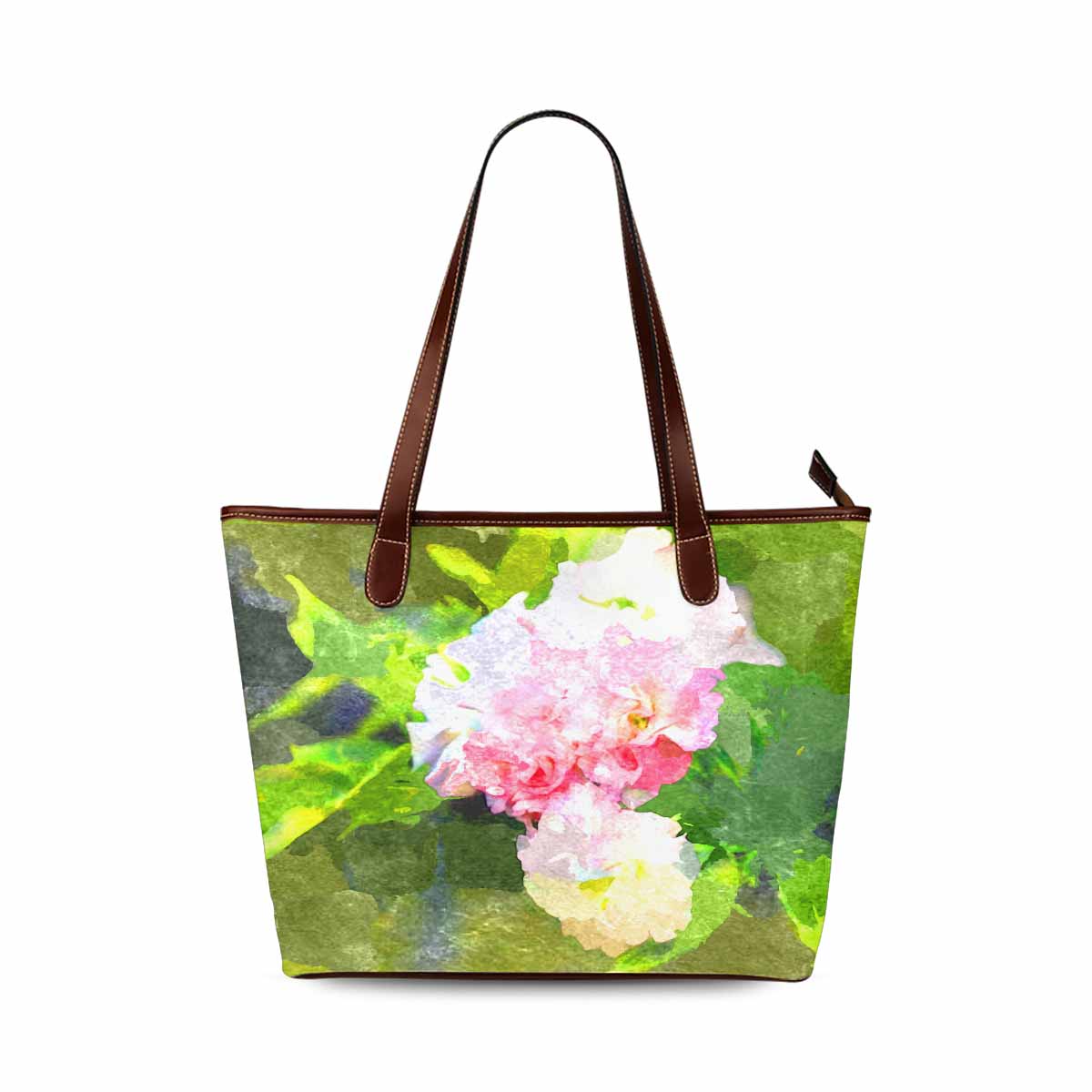 Classic Fabric handbag, watercolor floral, design 75