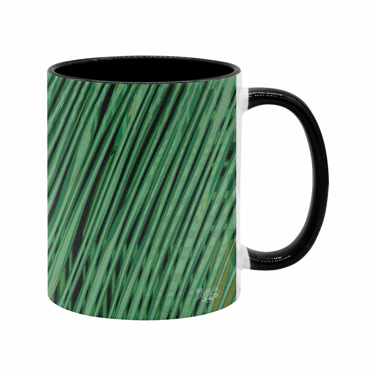 Coffee Mug, tea cup, black core, abstract, design 23