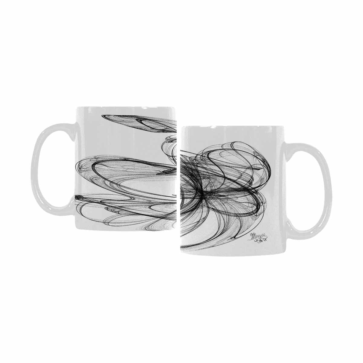 Quality Mug, coffee mug, tea cup, B & W Abstract, Set 1, design 133