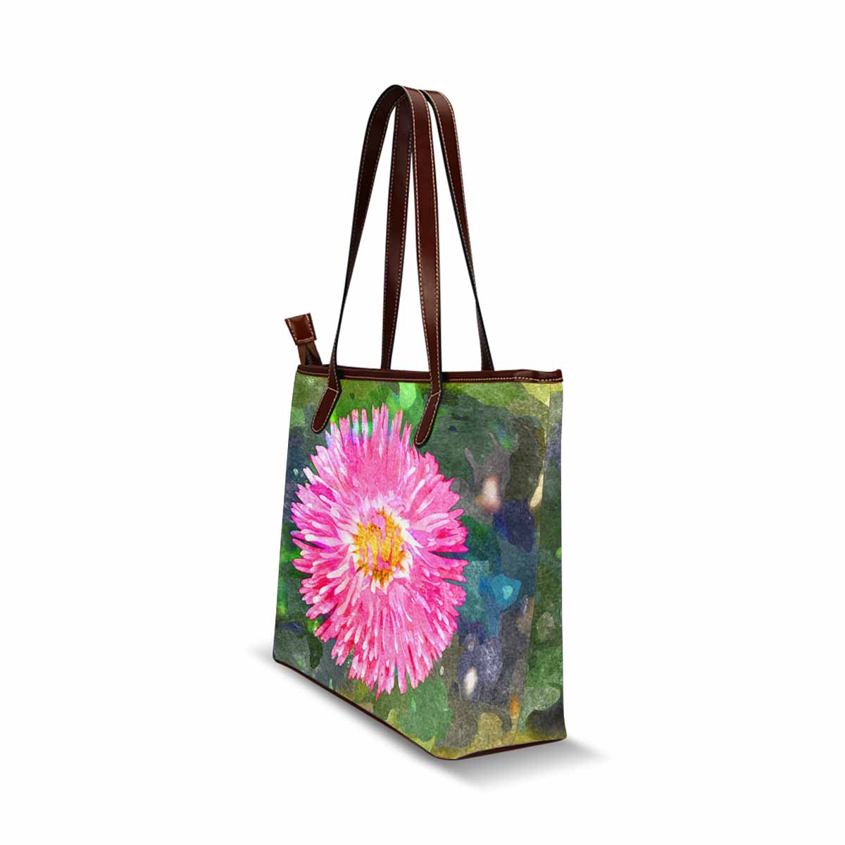 Classic Fabric handbag, watercolor floral, design 151