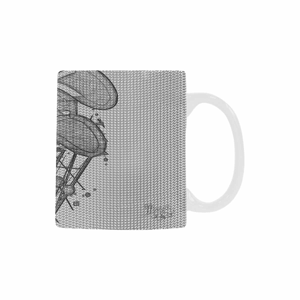 Quality Mug, coffee mug, tea cup, B & W Abstract, Set 1, design 87