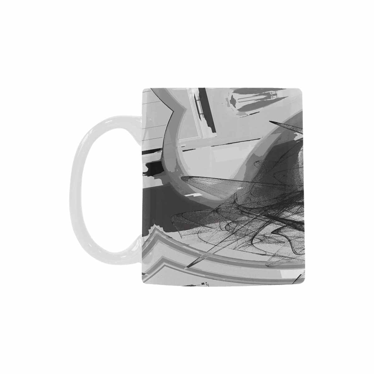 Quality Mug, coffee mug, tea cup, B & W Abstract, Set 1, design 136