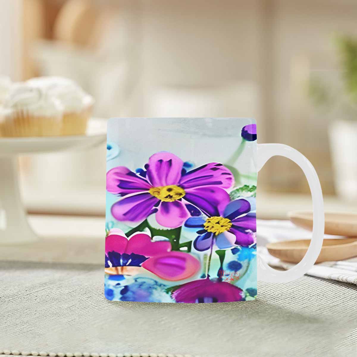 Quality Mug, coffee mug, tea cup, Bright florals, Set 1, Design 150