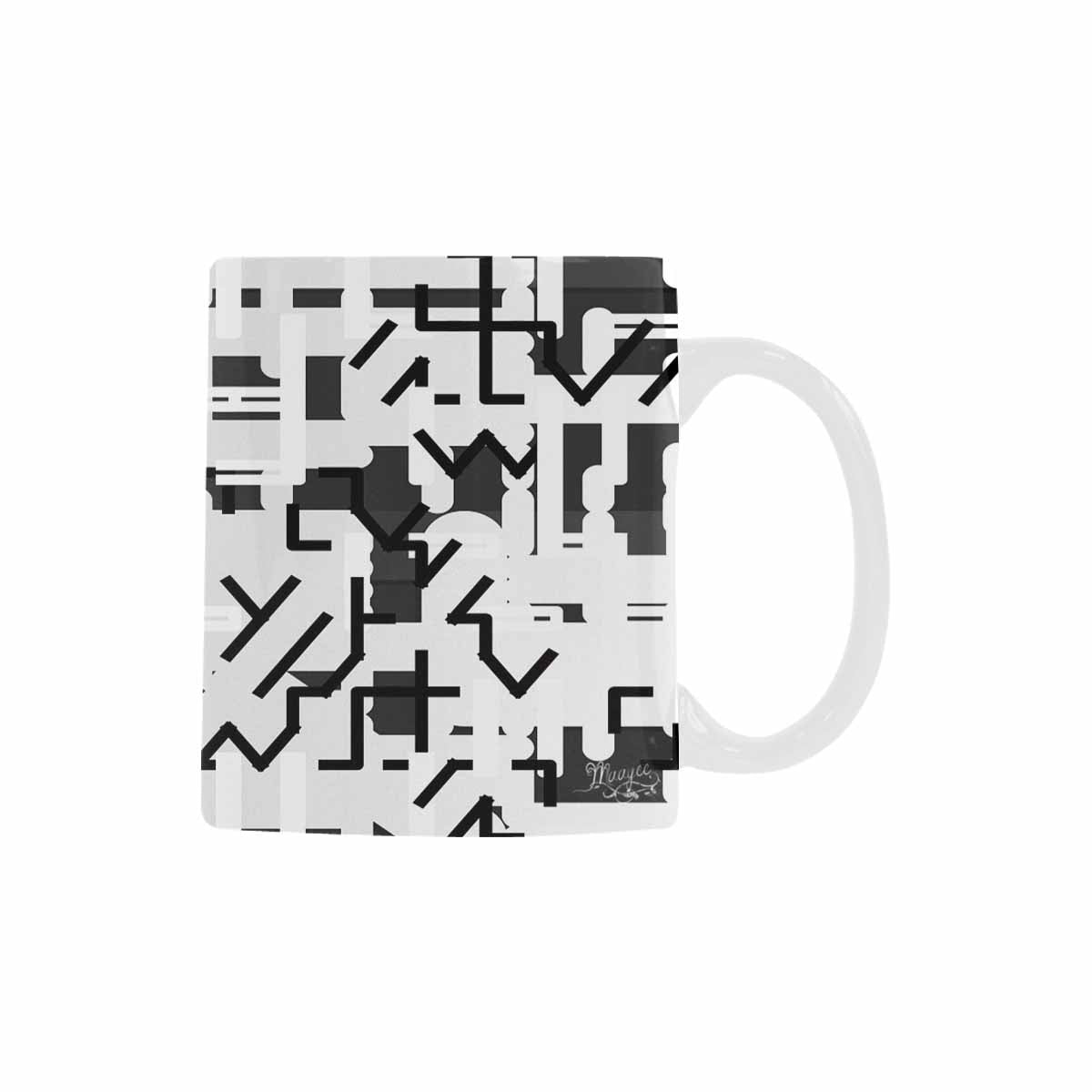 Quality Mug, coffee mug, tea cup, B & W Abstract, Set 1, design 7