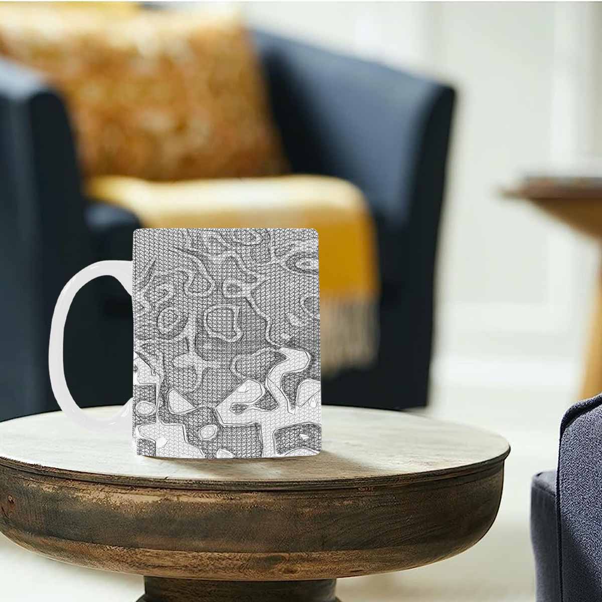 Quality Mug, coffee mug, tea cup, B & W Abstract, Set 1, design 88