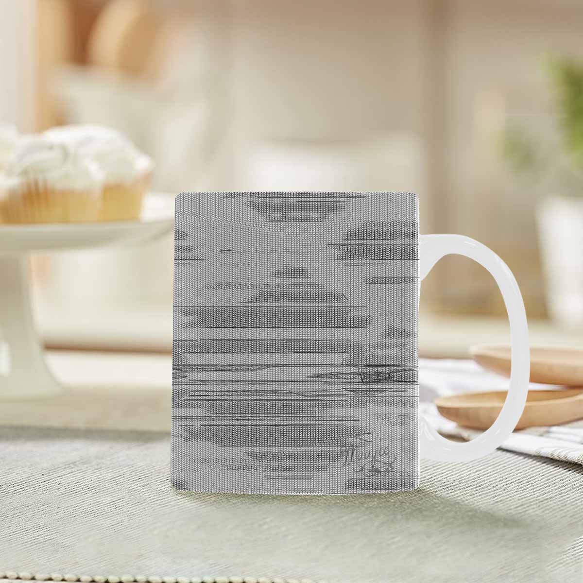 Quality Mug, coffee mug, tea cup, B & W Abstract, Set 1, design 159