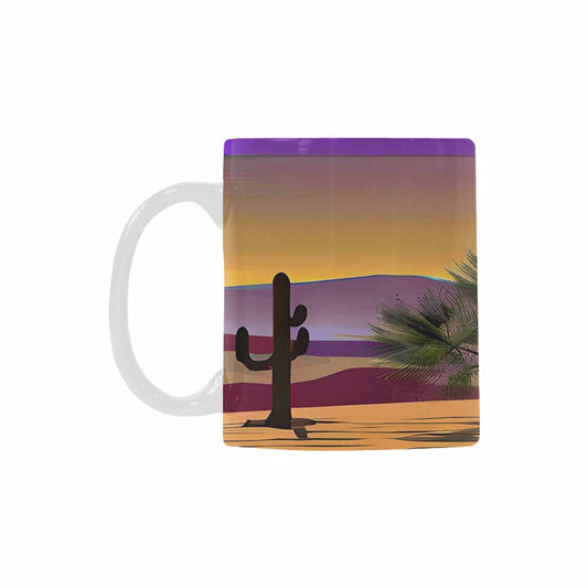 Coffee Mug, tea cup, desert scene, design 43