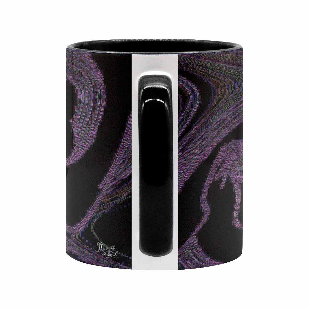 Coffee Mug, tea cup, black core, abstract, design 130