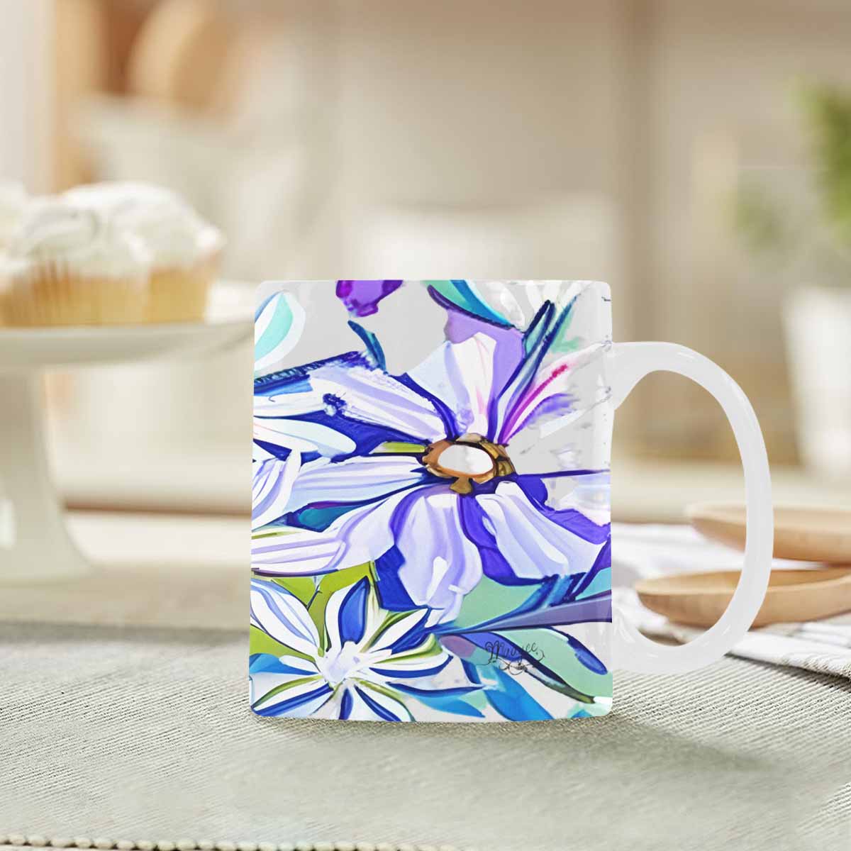 Quality Mug, coffee mug, tea cup, Bright florals, Set 1A, Design 7