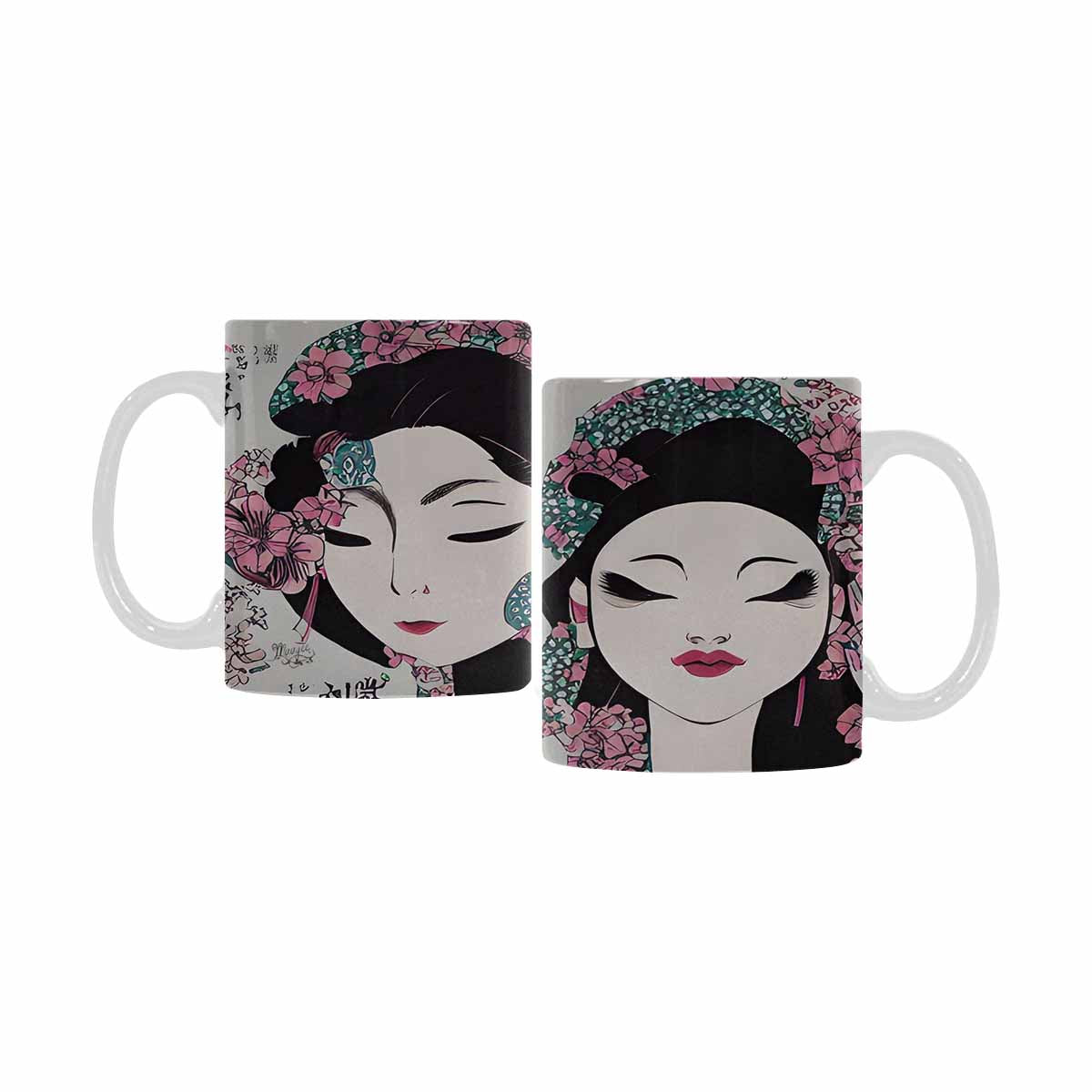 Quality Mug, coffee mug, tea cup, Asian Faces, Design 33