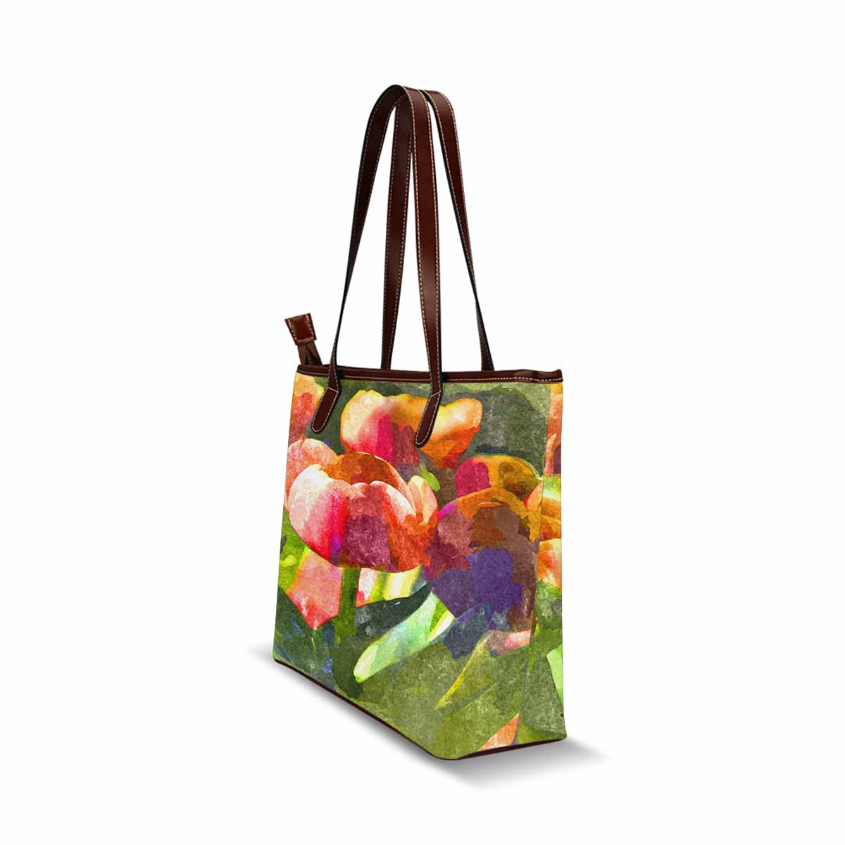 Classic Fabric handbag, watercolor floral, design 250