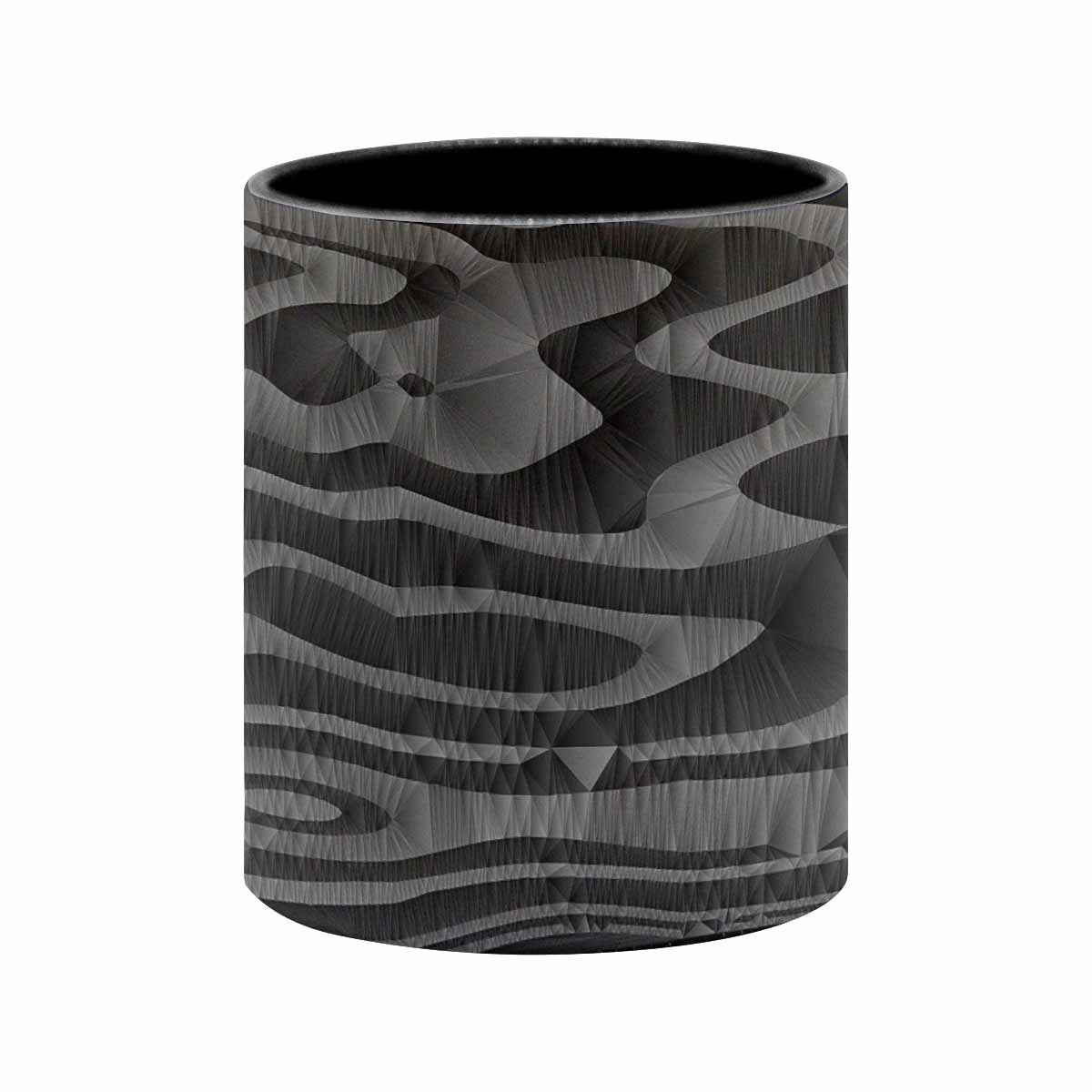 Coffee Mug, tea cup, black core, abstract, design 87