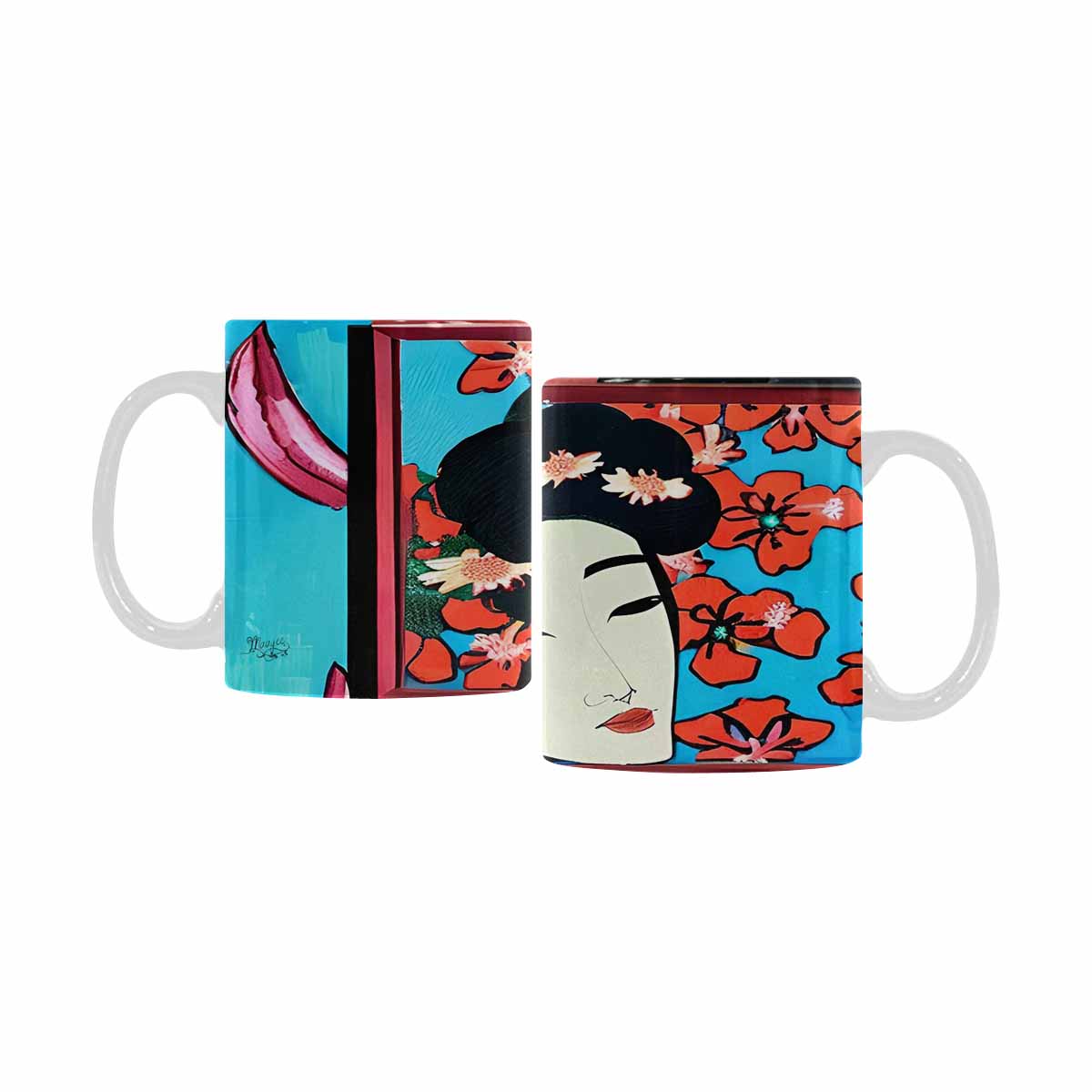 Quality Mug, coffee mug, tea cup, Asian Faces, Design 57