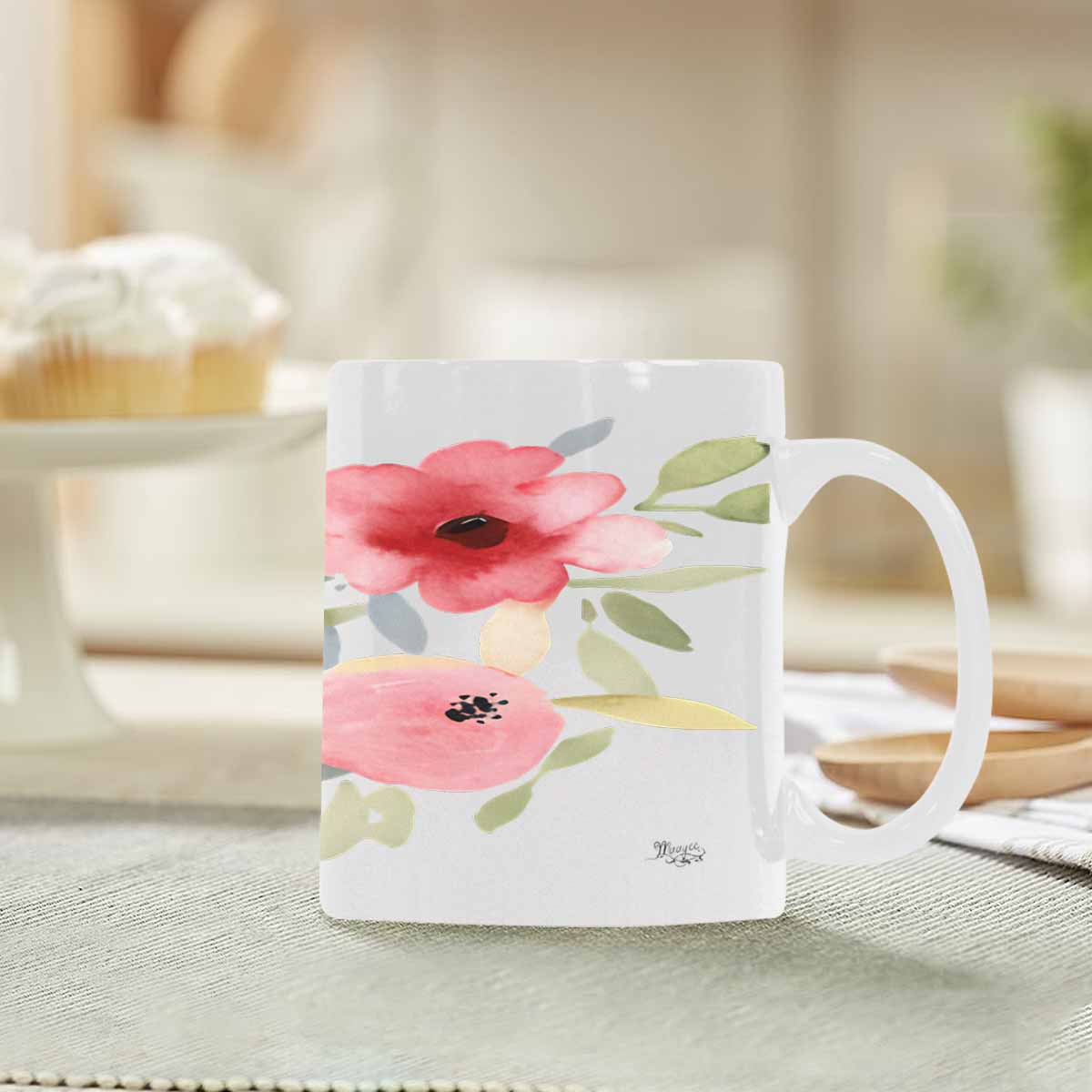 Quality Mug, coffee mug, tea cup, Bright florals, Set 2, design 39