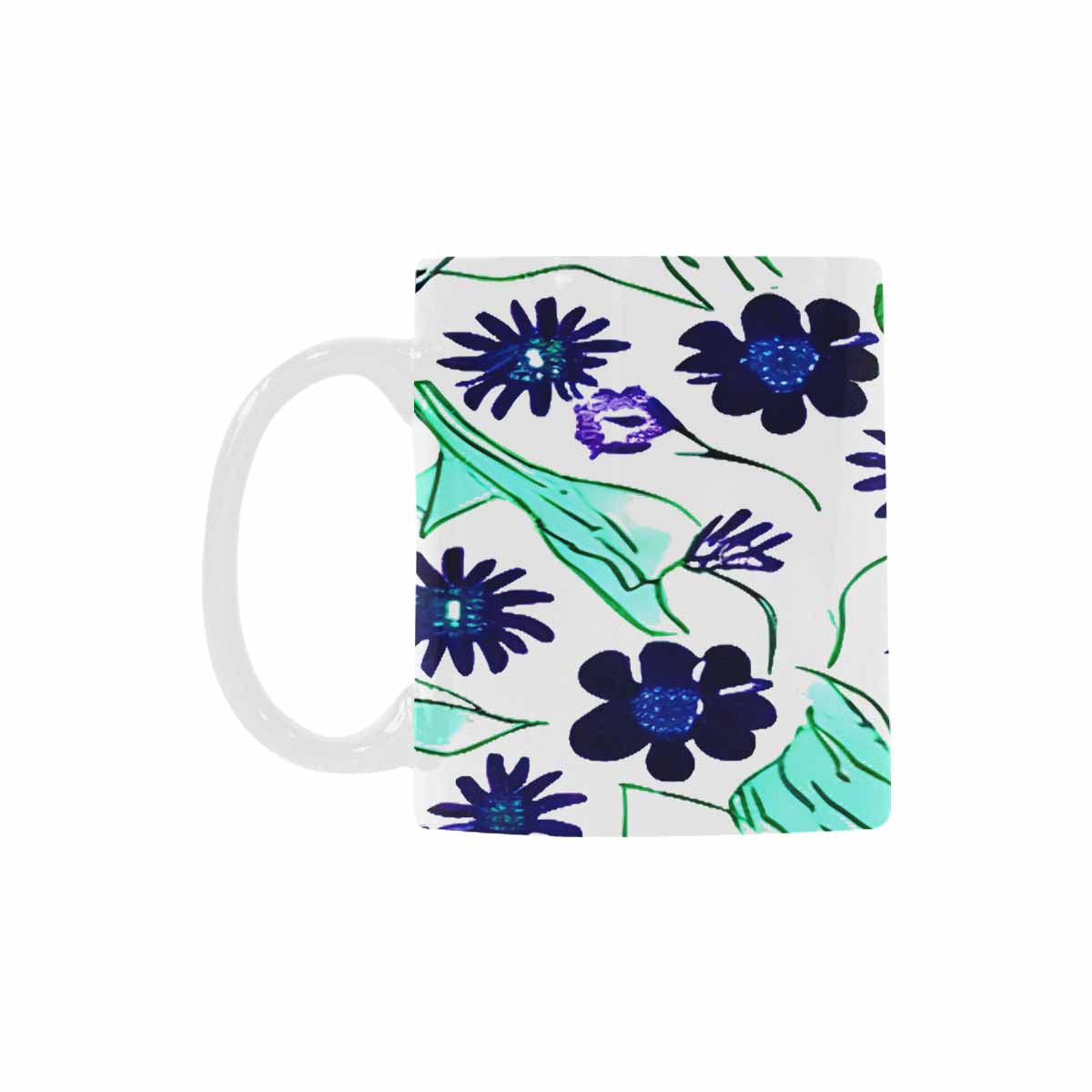 USA made Quality Mug, coffee mug, tea cup, Bright florals, Set 1A, Design 117