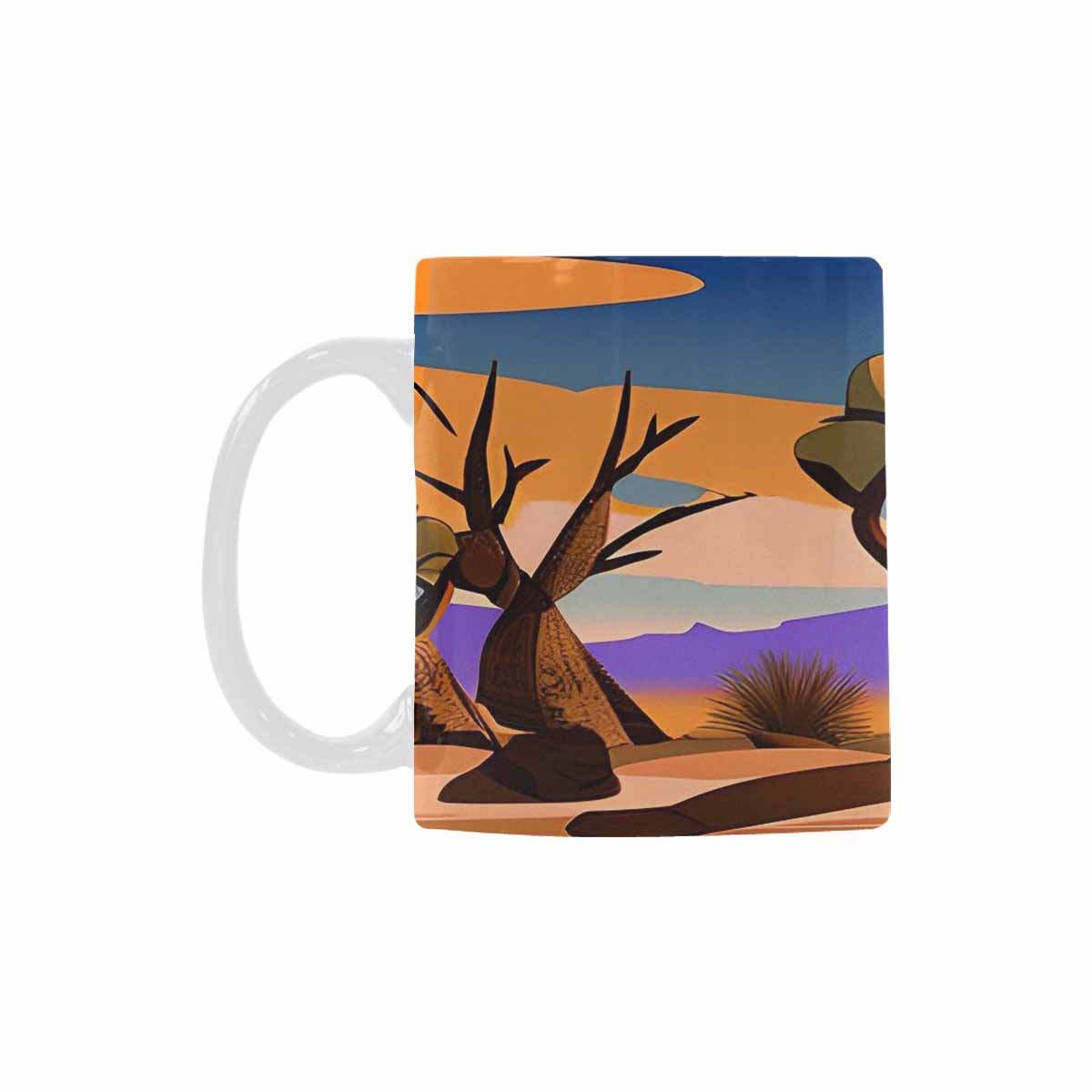 Coffee Mug, tea cup, desert scene, design 45