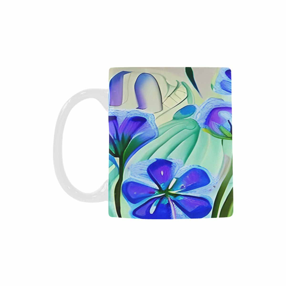 USA made Quality Mug, coffee mug, tea cup, Bright florals, Set 1, Design 53