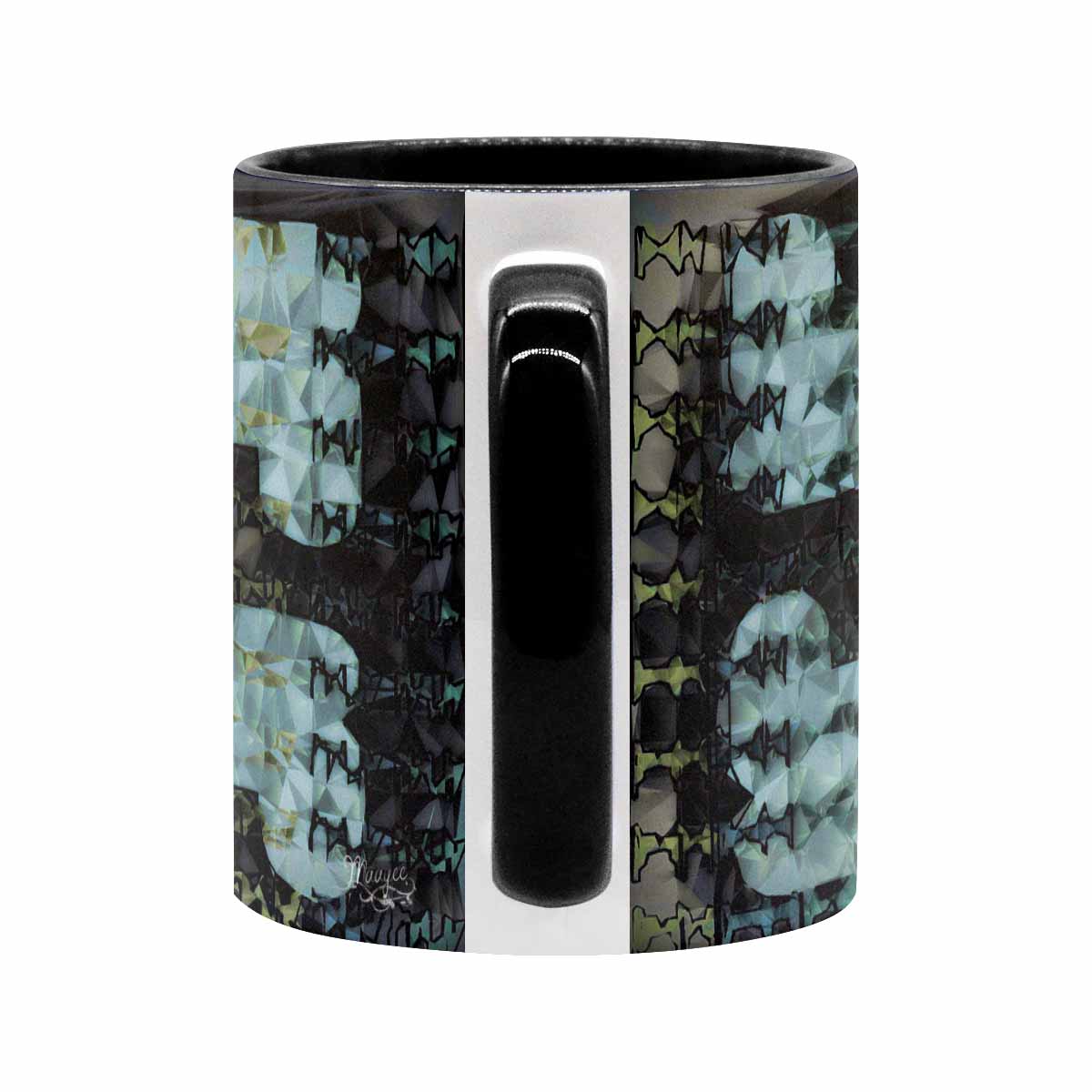 Coffee Mug, tea cup, black core, abstract, design 51