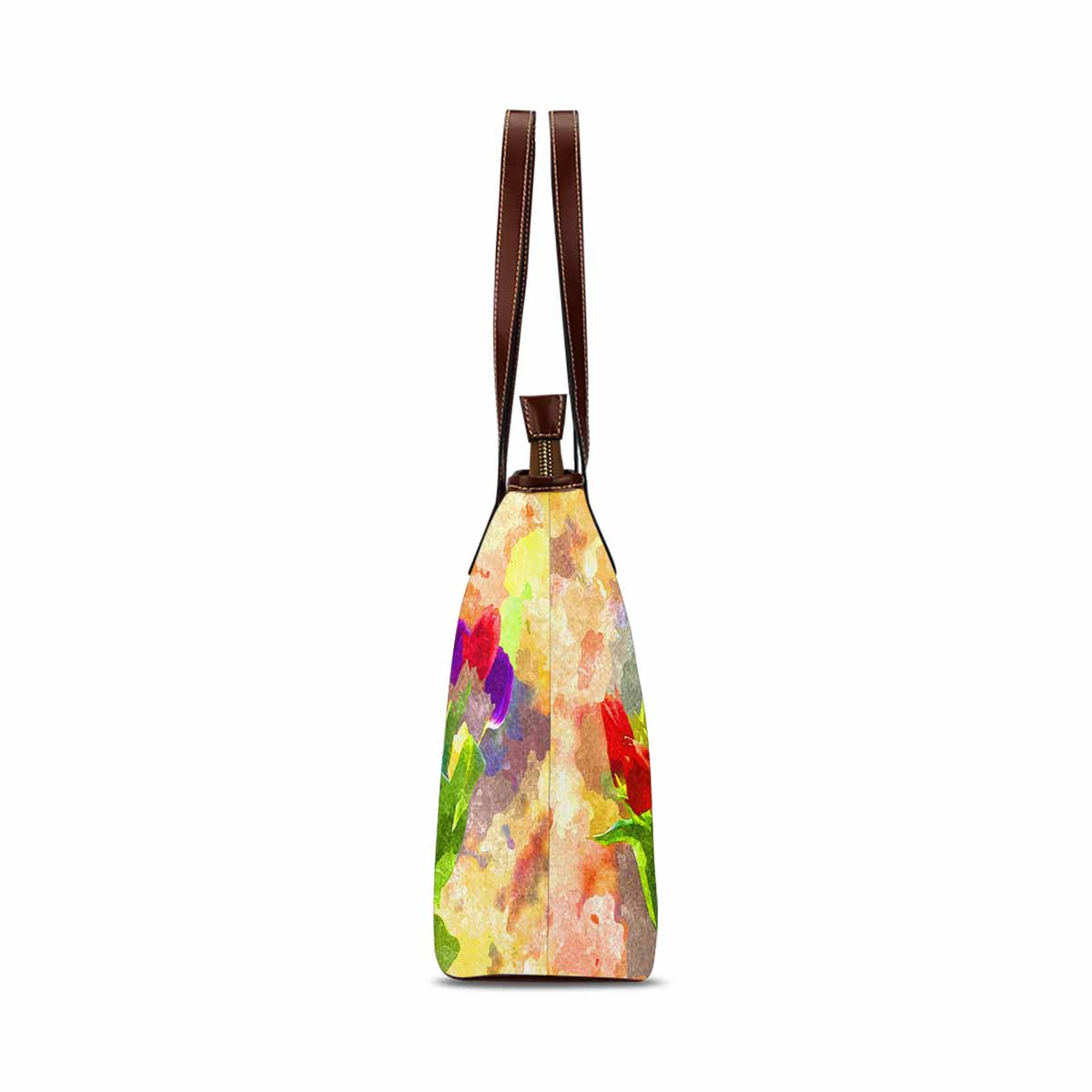 Classic Fabric handbag, watercolor floral, design 262