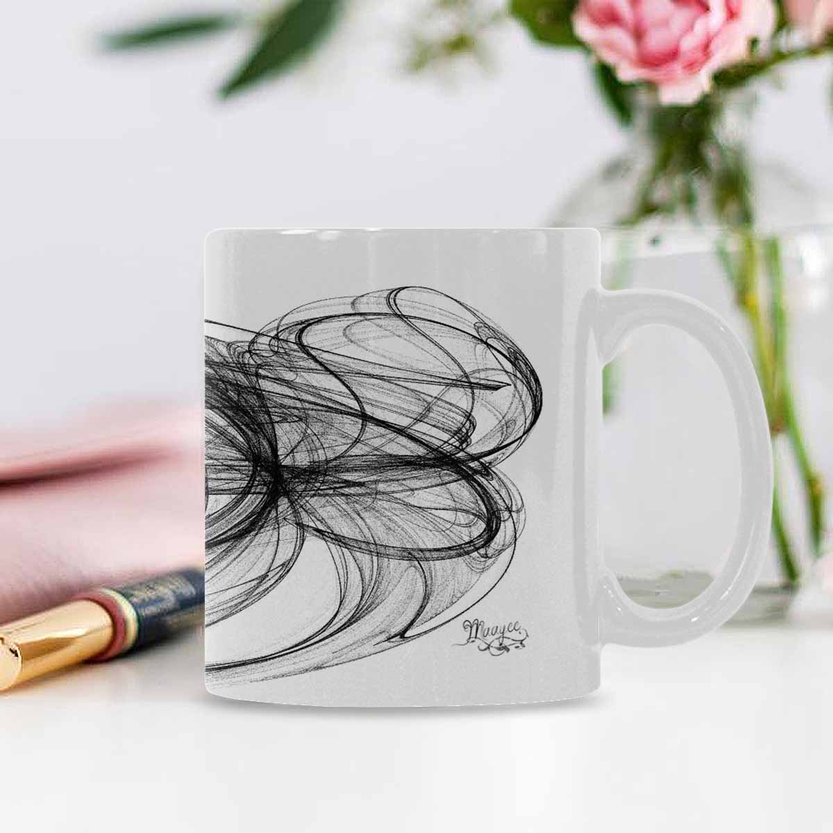 Quality Mug, coffee mug, tea cup, B & W Abstract, Set 1, design 133