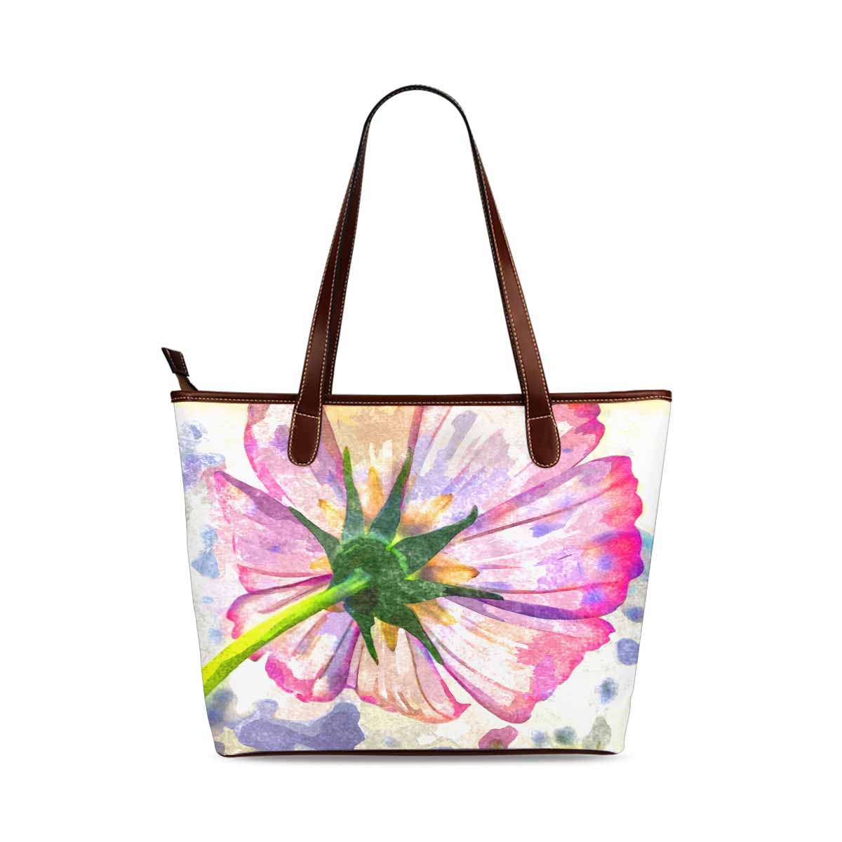 Classic Fabric handbag, watercolor floral, design 58