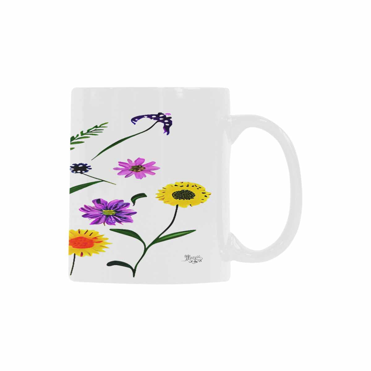 Quality Mug, coffee mug, tea cup, Bright florals, Set 2, design 84