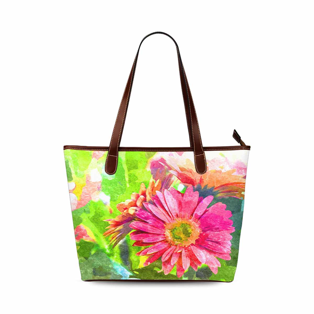 Classic Fabric handbag, watercolor floral, design 64