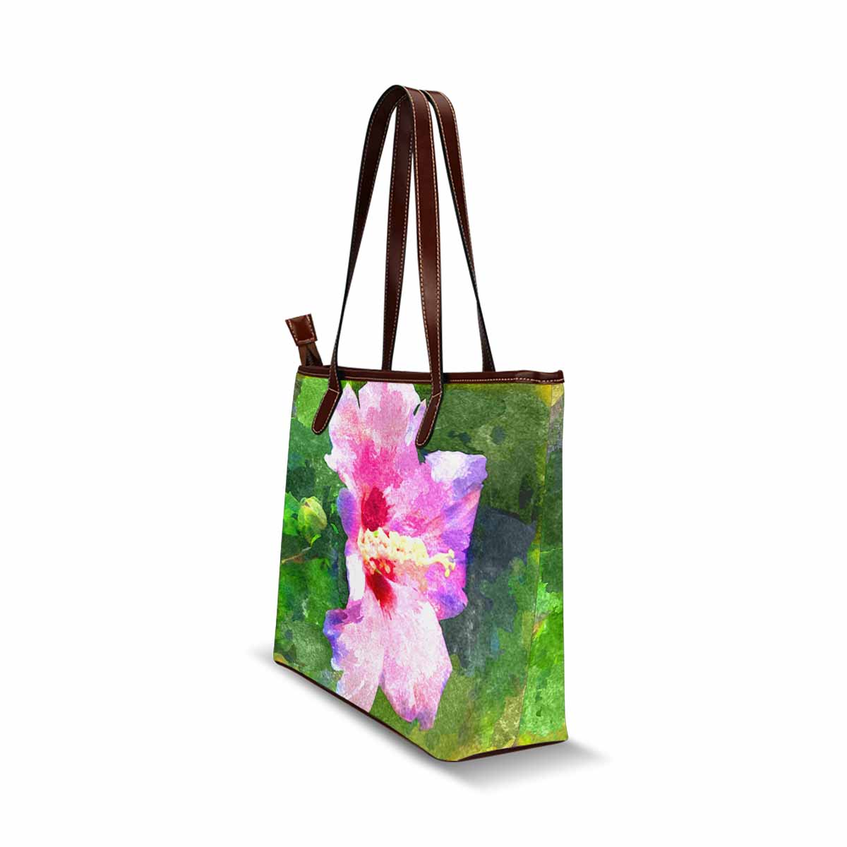 Classic Fabric handbag, watercolor floral, design 224