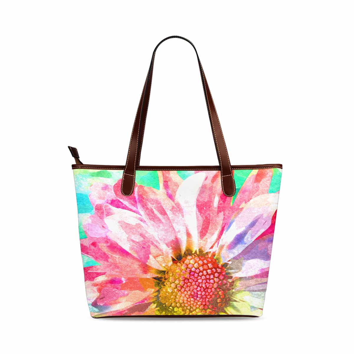 Classic Fabric handbag, watercolor floral, design 80