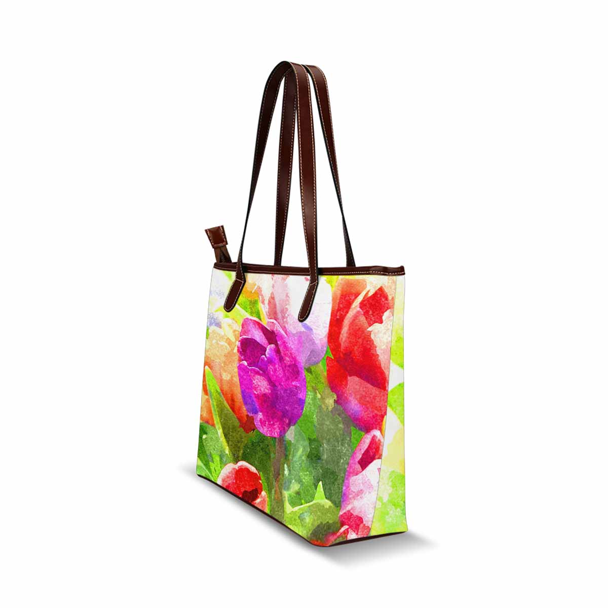 Classic Fabric handbag, watercolor floral, design 265