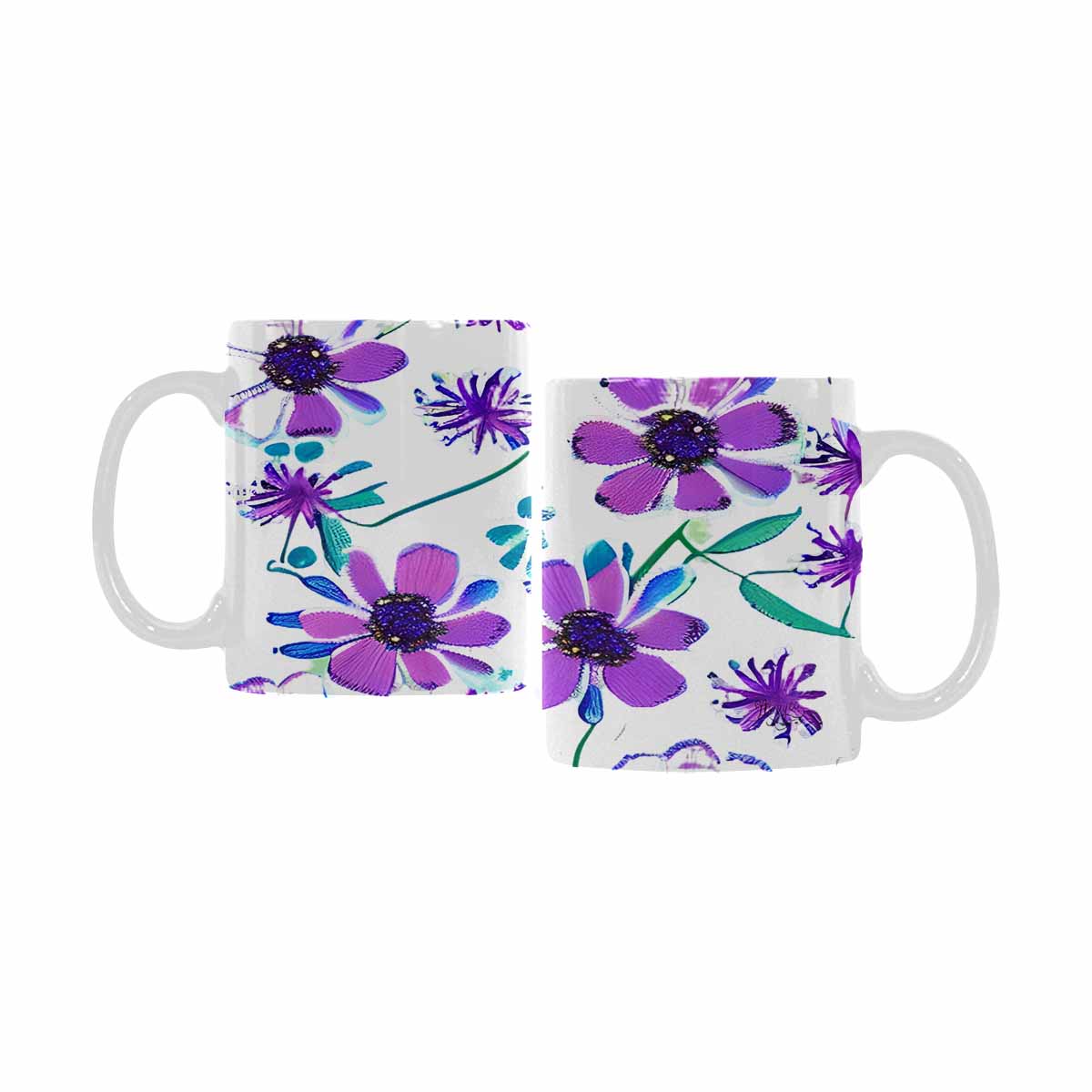 Quality Mug, coffee mug, tea cup, Bright florals, Set 1A, Design 143