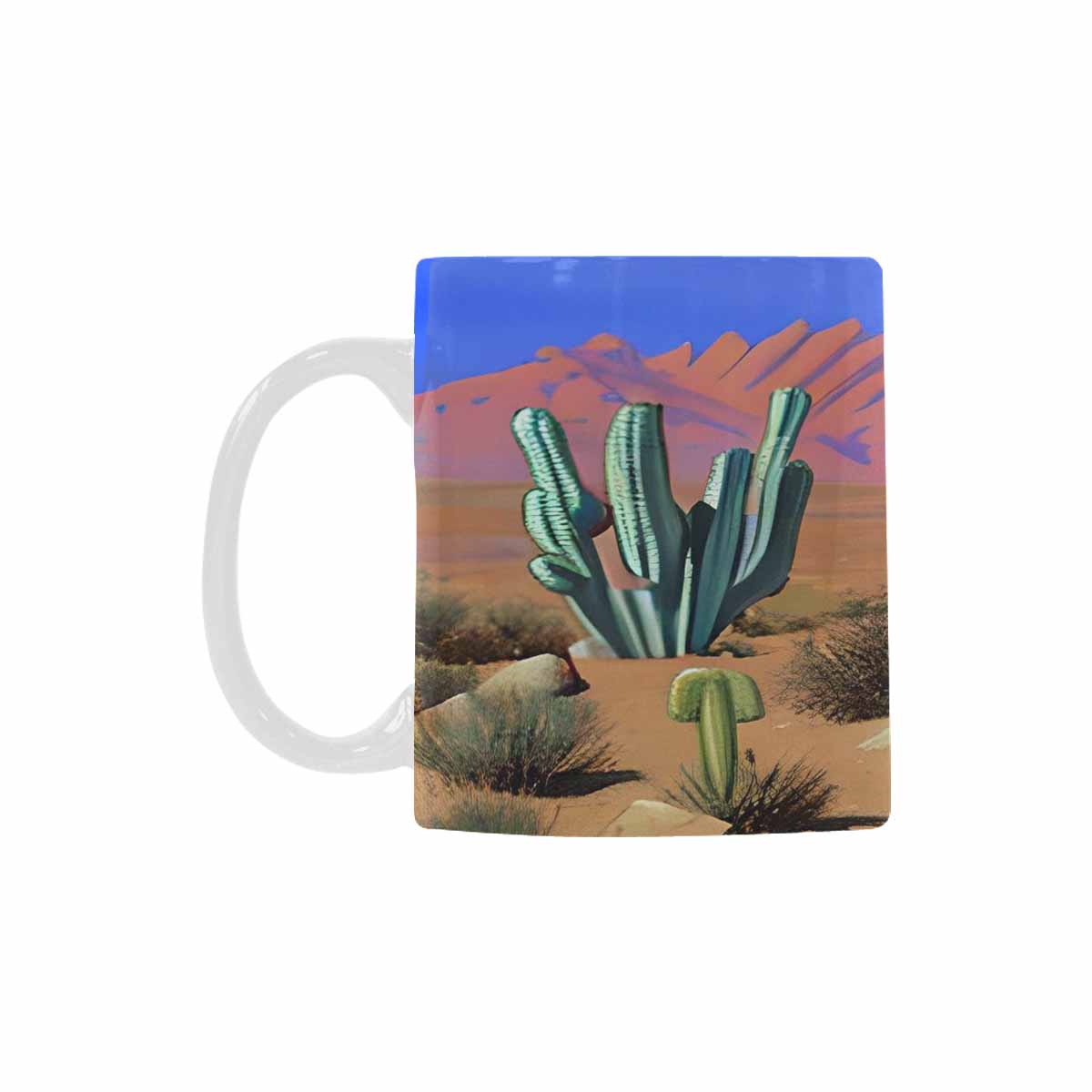 Coffee Mug, tea cup, desert scene, design 10