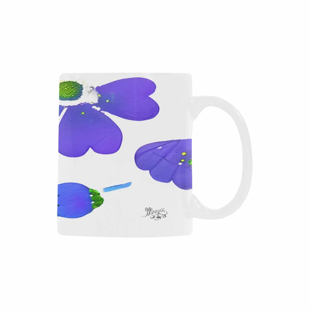 USA made Quality Mug, coffee mug, tea cup, Bright florals, Set 1A, Design 56