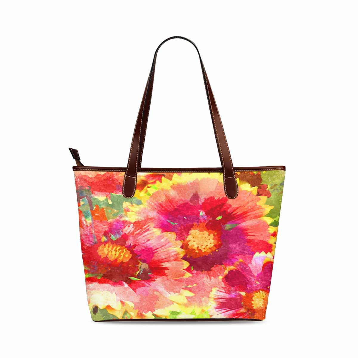 Classic Fabric handbag, watercolor floral, design 112