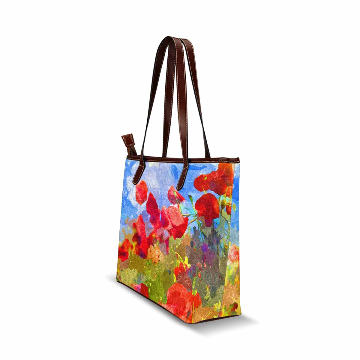 Classic Fabric handbag, watercolor floral, design 152