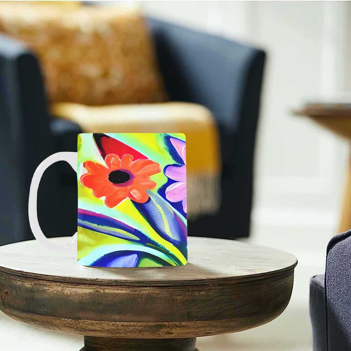 Quality Mug, coffee mug, tea cup, Bright florals, Set 1A, Design 69