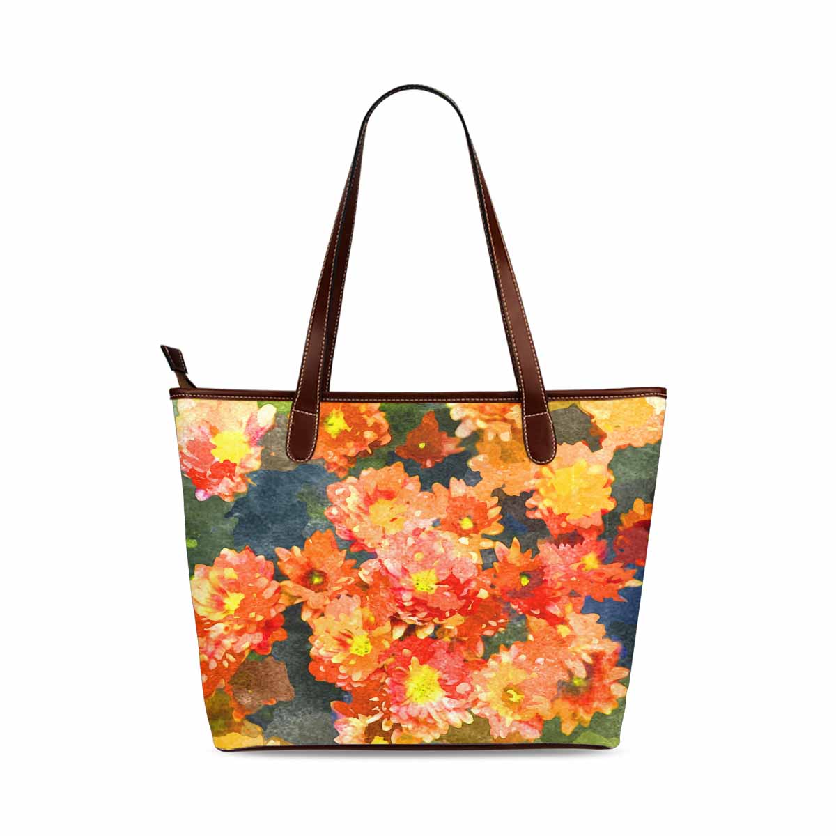 Classic Fabric handbag, watercolor floral, design 31