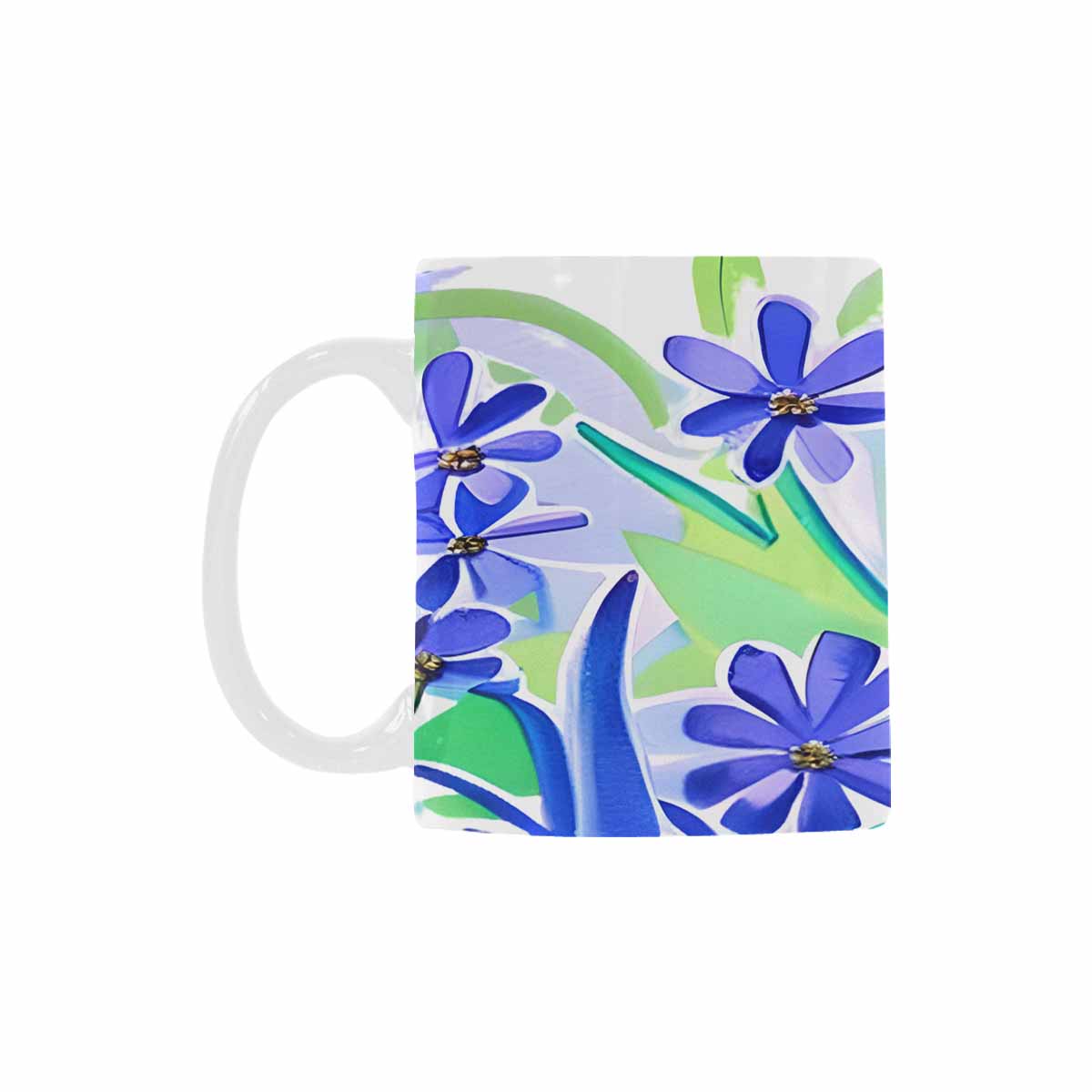 USA made Quality Mug, coffee mug, tea cup, Bright florals, Set 1A, Design 44