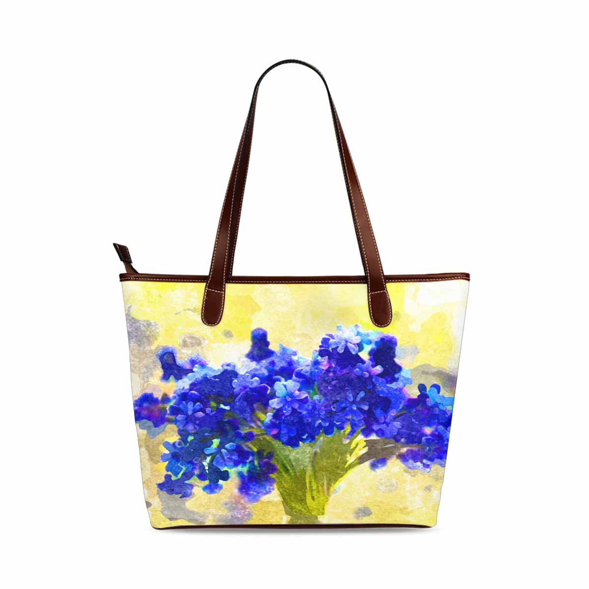 Classic Fabric handbag, watercolor floral, design 103