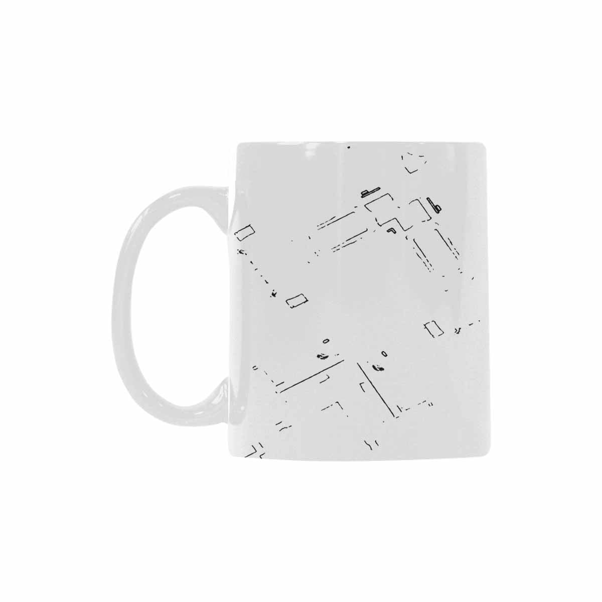 Quality Mug, coffee mug, tea cup, B & W Abstract, Set 1, design 79