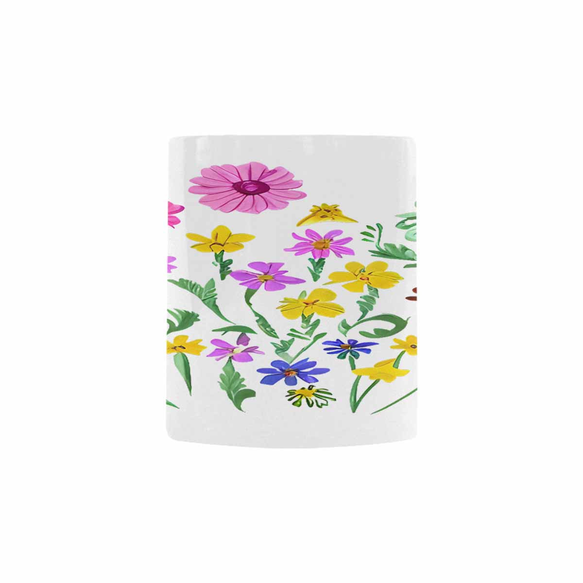 USA made Quality Mug, coffee mug, tea cup, Bright florals, Set 2, design 94