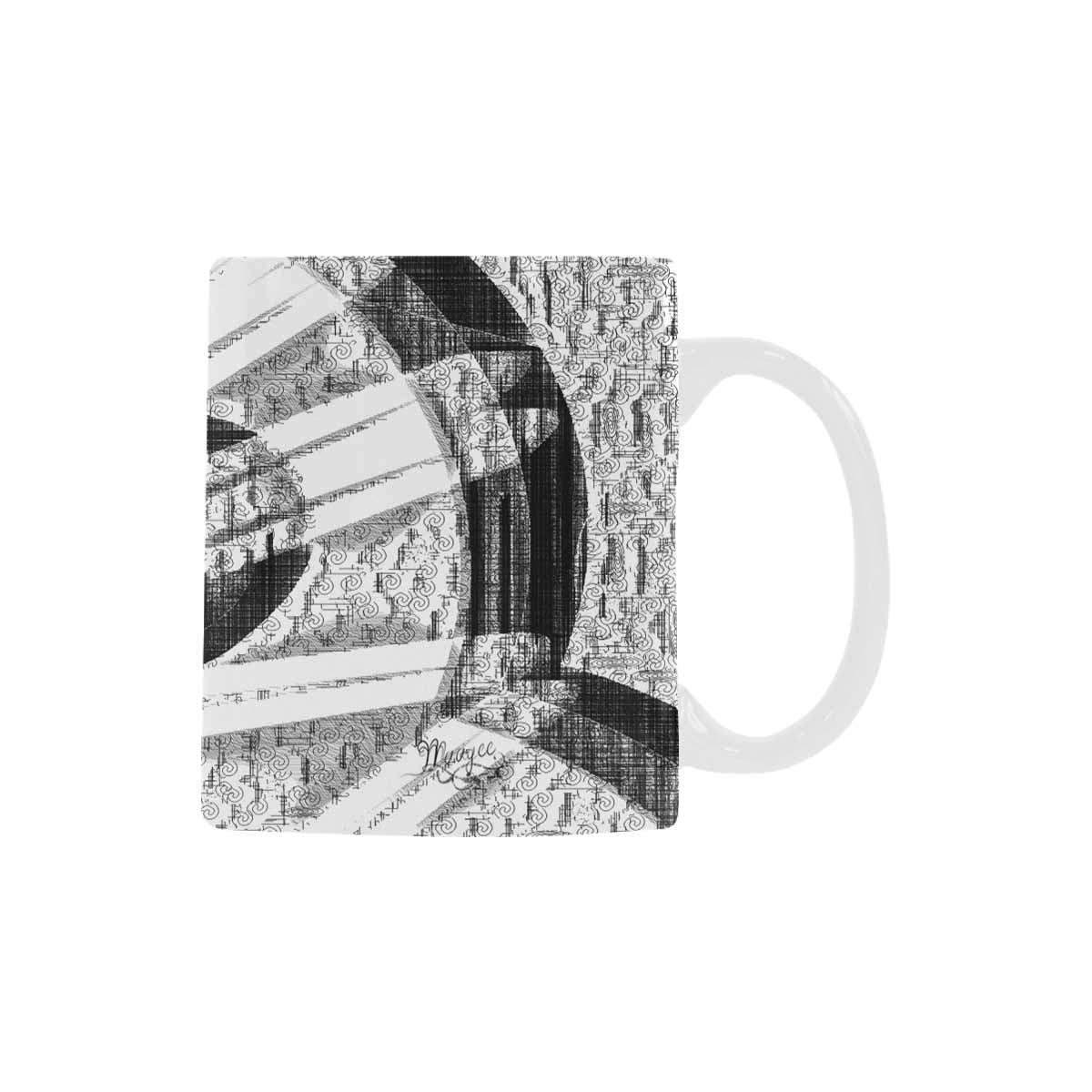 Quality Mug, coffee mug, tea cup, B & W Abstract, Set 1, design 145