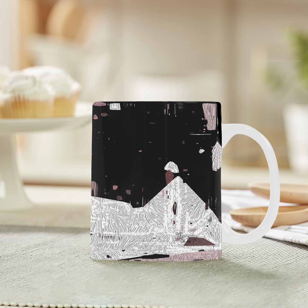 Quality Mug, coffee mug, tea cup, B & W Abstract, Set 1, design 114