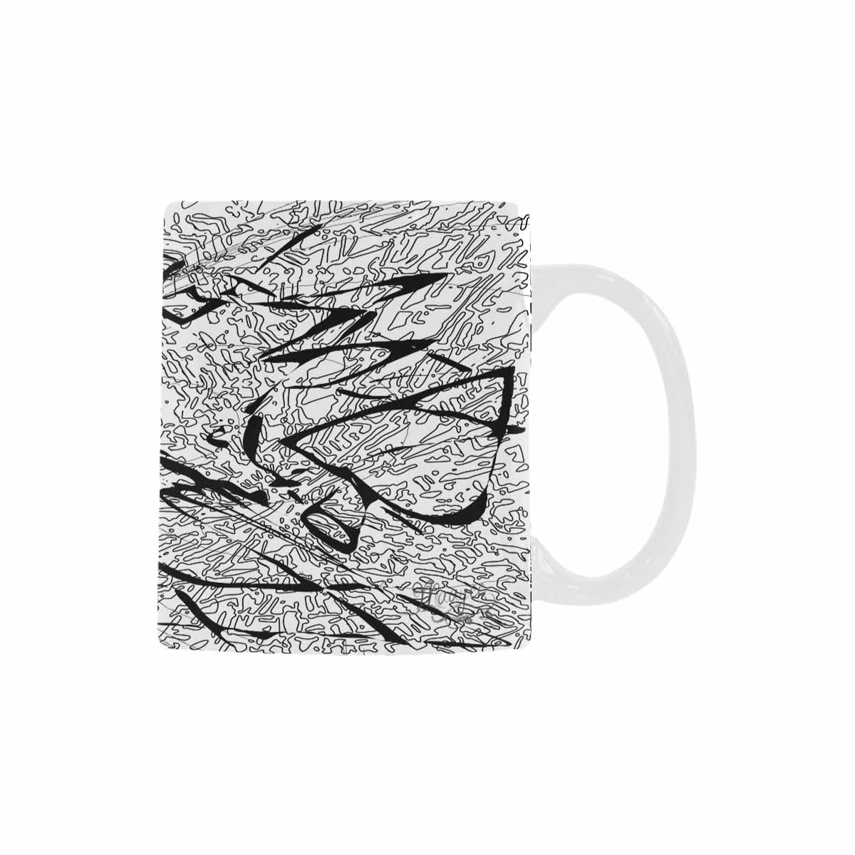 Quality Mug, coffee mug, tea cup, B & W Abstract, Set 1, design 109