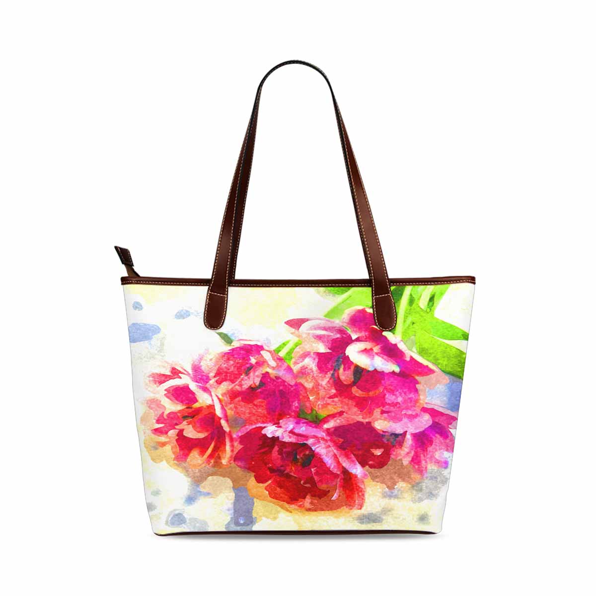 Classic Fabric handbag, watercolor floral, design 252