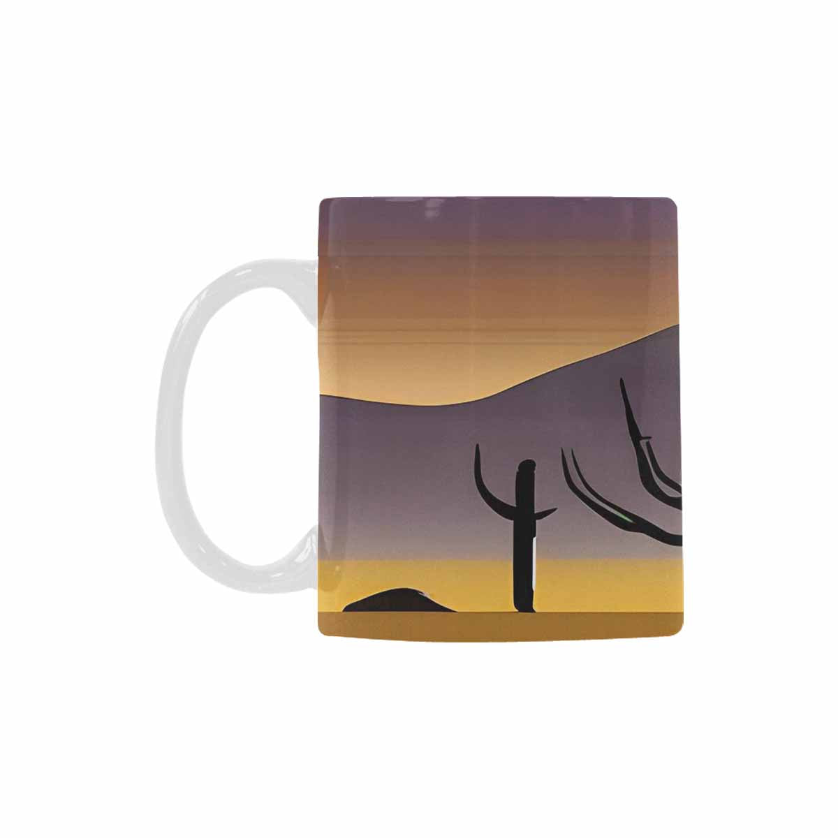 Coffee Mug, tea cup, desert scene, design 34